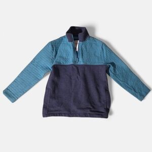 Blue & Navy Kids Quarter-Zip Pullover | Size XS (4/5)